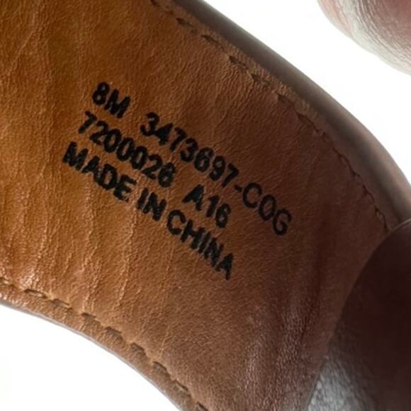 Frye Suzie Gladiator Leather Sandal Heels Cognac Brown
Womens Size 8 Strappy - Picture 13 of 14